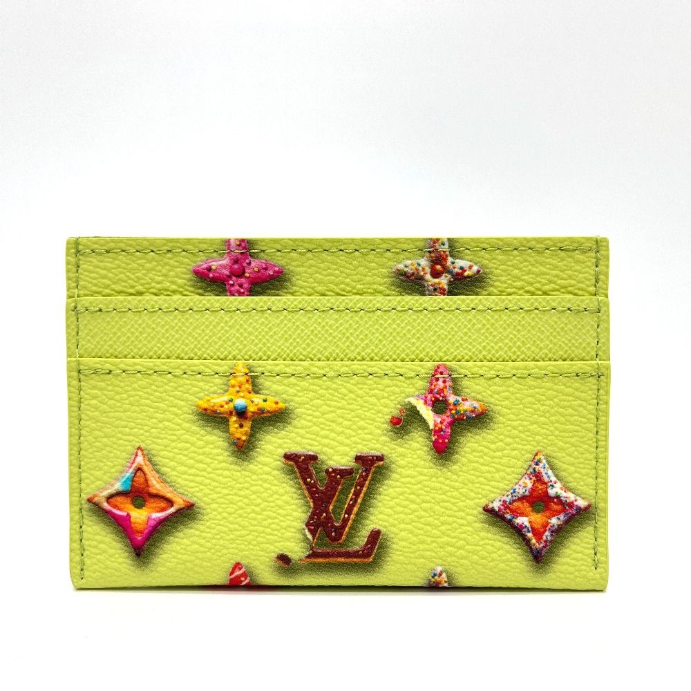 Louis Vuitton Card Case Holder Double Leather Pistachio Green — view 2