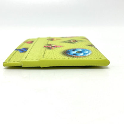 Louis Vuitton Card Case Holder Double Leather Pistachio Green — view 3