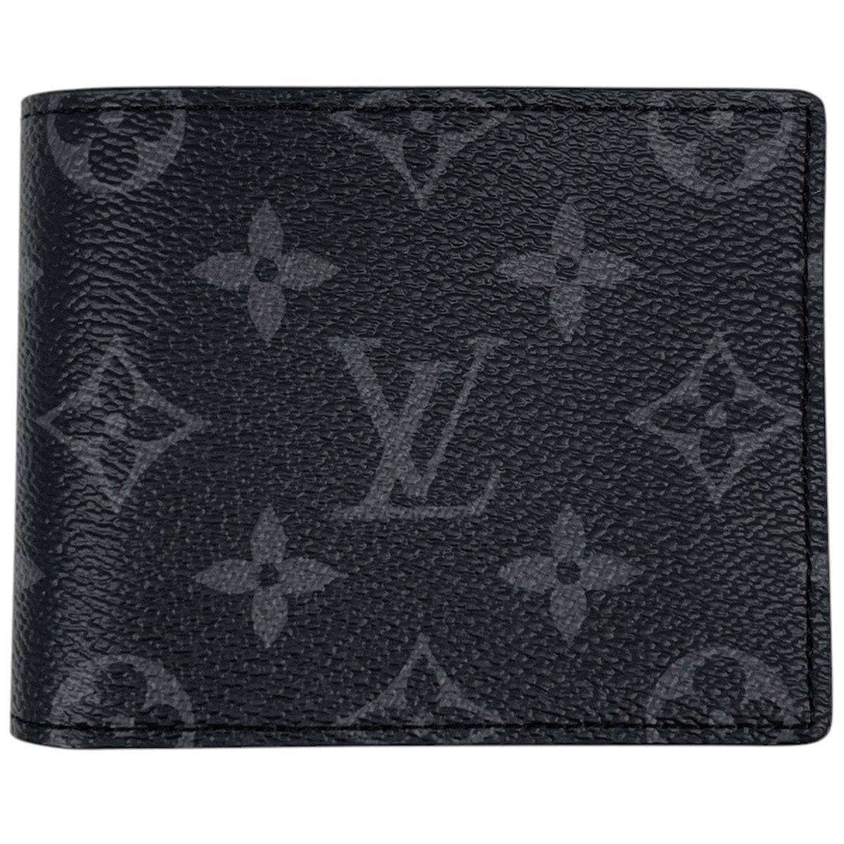 Louis Vuitton Portefeuille Calf Bifold Wallet Monogram Eclipse Noir