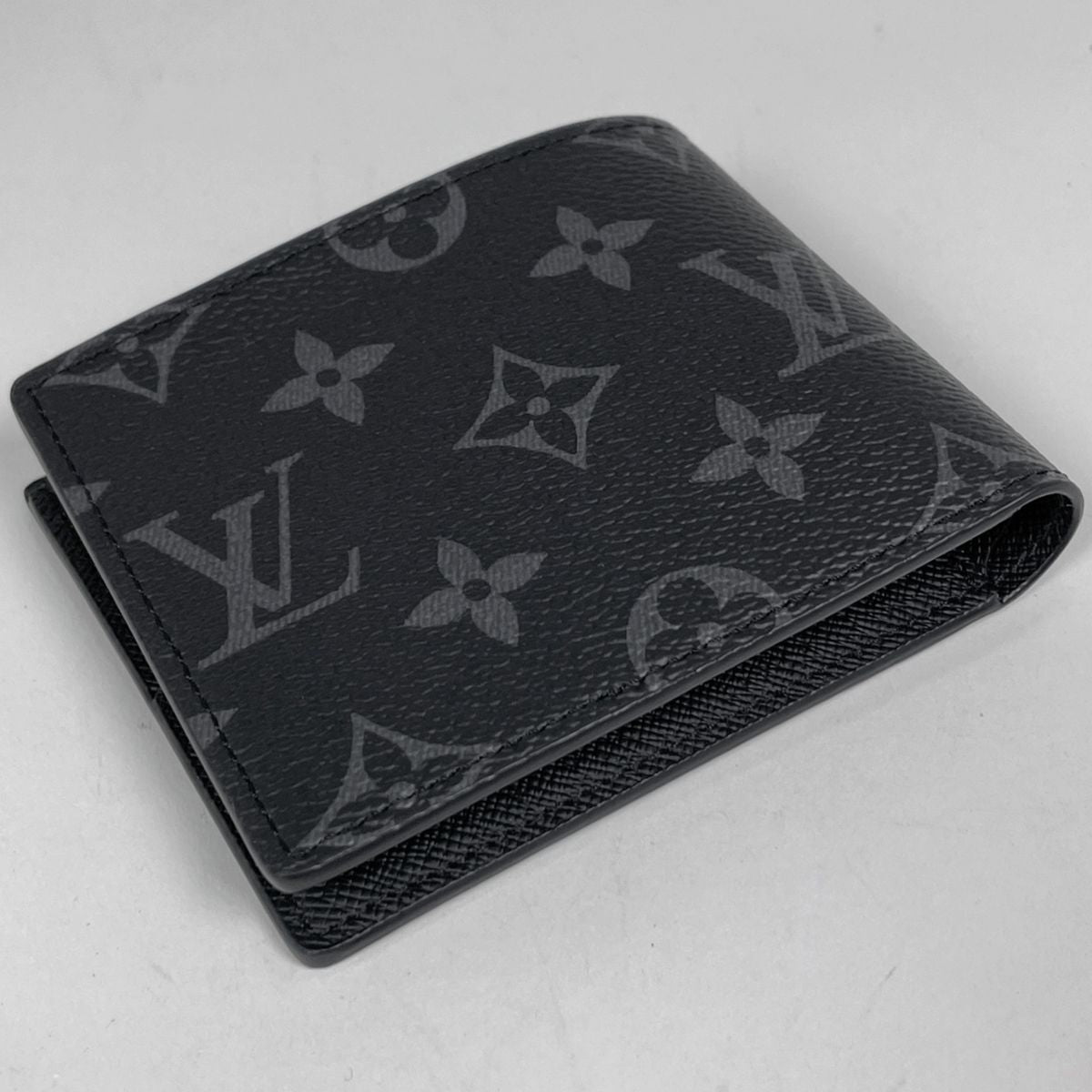 Louis Vuitton Portefeuille Calf Bifold Wallet Monogram Eclipse Noir — view 2