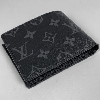 Louis Vuitton Portefeuille Calf Bifold Wallet Monogram Eclipse Noir — view 2