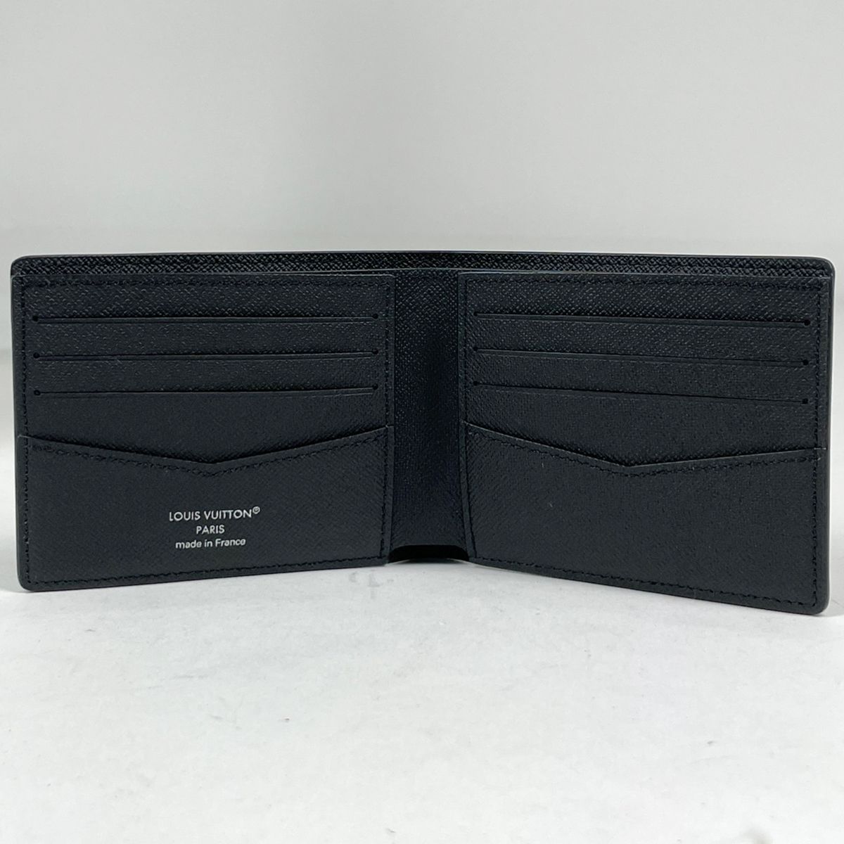Louis Vuitton Portefeuille Calf Bifold Wallet Monogram Eclipse Noir — view 6