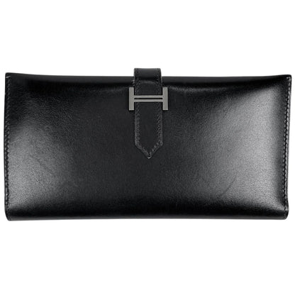 Hermes Bearn Wallet Box Calf Black