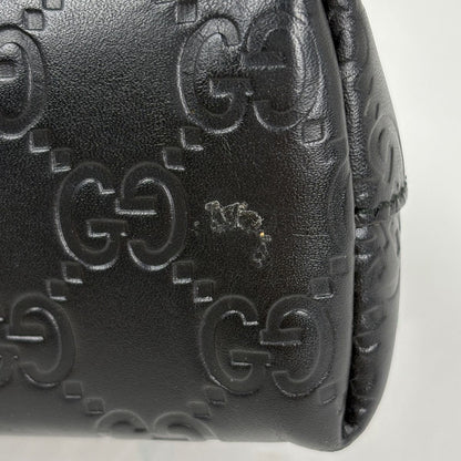 Gucci Makeup Pouch Guccissima GG Pattern Ribbon Marais Black — view 3