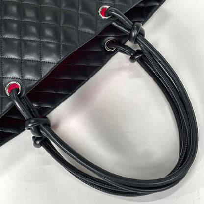Chanel Cambon Line Large Tote CC Logo Leather Black — view 6
