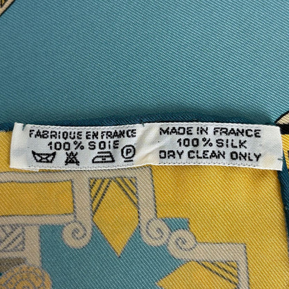 Hermes Carre 90 Astres Et Soleils Scarf Celestial and Sun Ethnic Silk Blue — view 2