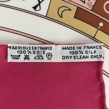 Hermes Carre 90 Dies Et Hore Scarf Astrology Sun Silk Pink Multicolor — view 2
