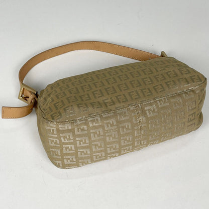 Fendi Handbag Zucchino Pattern Mamma Baguette Canvas Beige — view 2