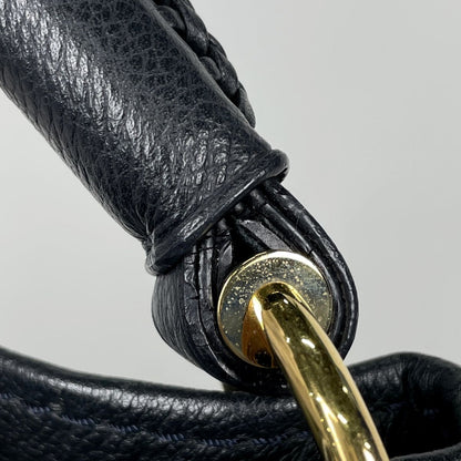 Louis Vuitton Artsy MM Shoulder Bag Monogram Empreinte Noir — view 5