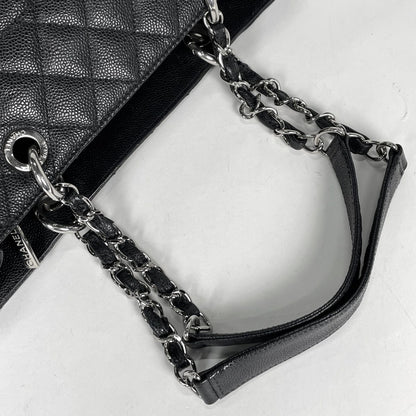 Chanel Tote CC Logo Quilted Grand Shopping GST Caviar Leather Black — view 6