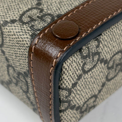Gucci Shoulder Bag Horsebit GG Pattern Brown — view 3