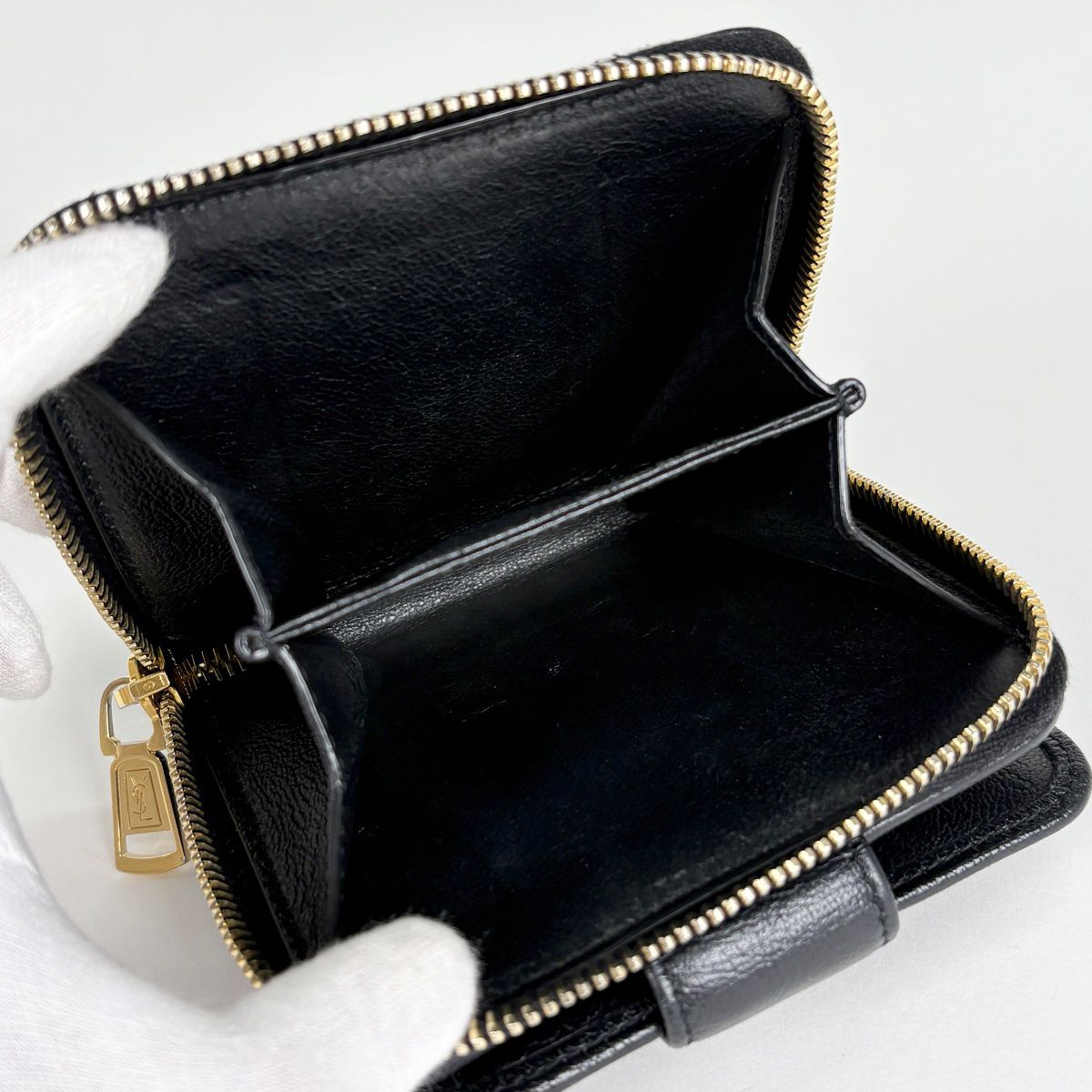 Saint Laurent Bifold Wallet Leather Black — view 6
