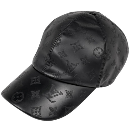 Louis Vuitton Cap Monogram Shadow Hat Leather Noir