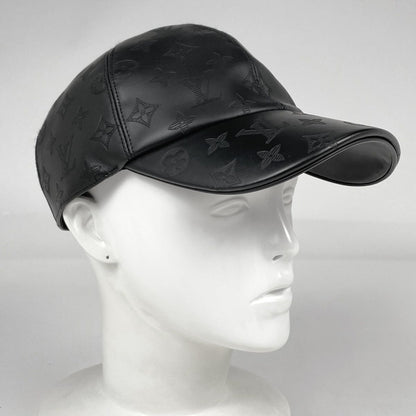 Louis Vuitton Cap Monogram Shadow Hat Leather Noir — view 7