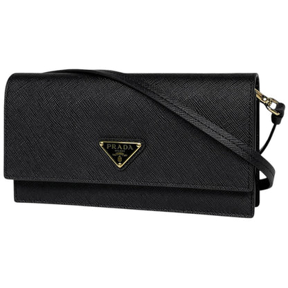 Prada Mini Shoulder Bag 2-Way Saffiano Leather Nero