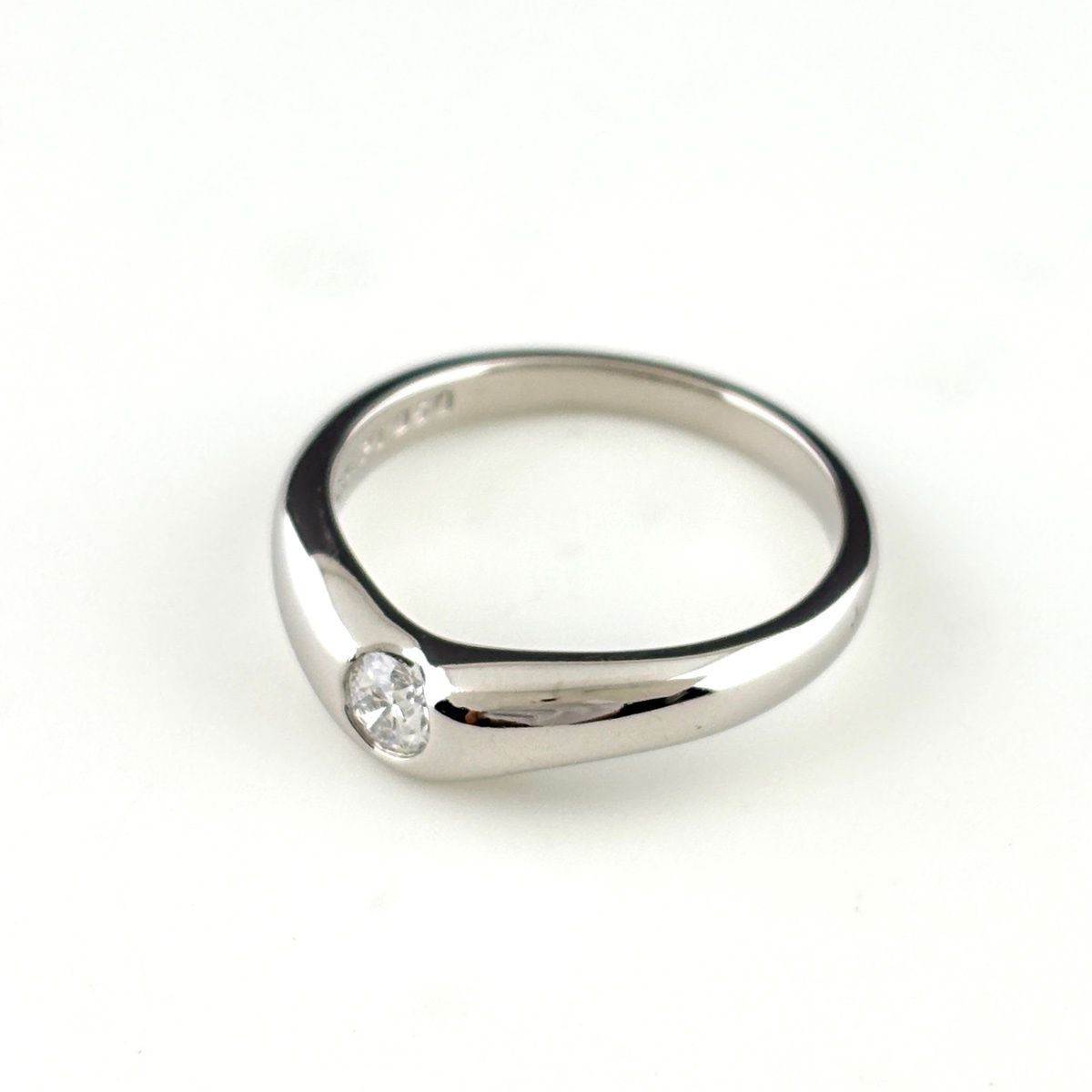 Tiffany & Co Band Ring Platinum Diamond Elsa Peretti — view 3