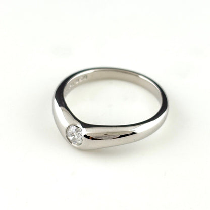Tiffany & Co Band Ring Platinum Diamond Elsa Peretti — view 3