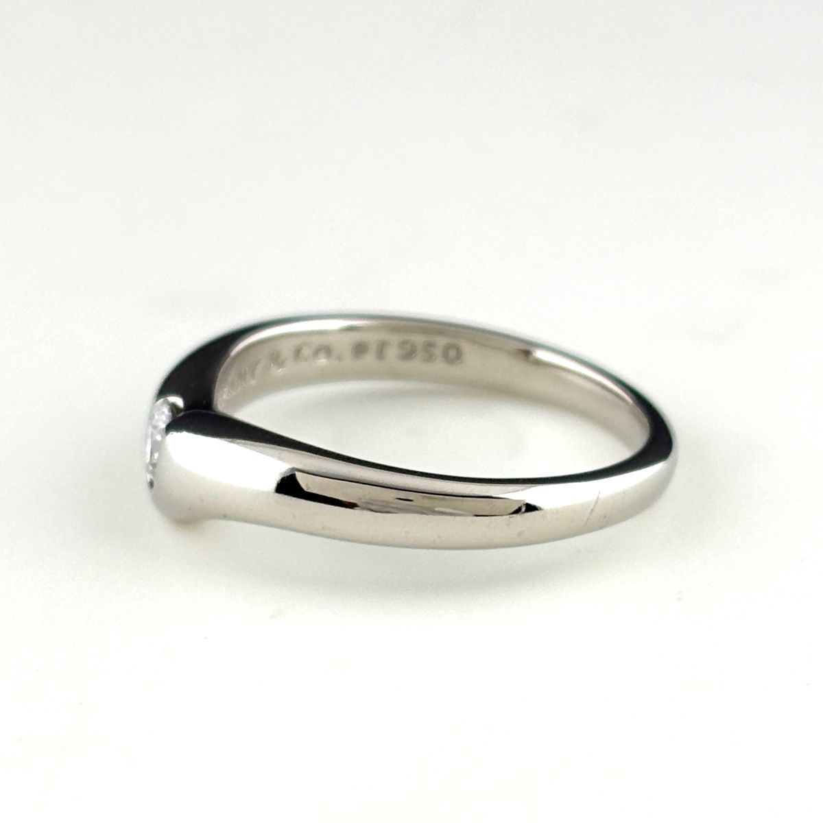 Tiffany & Co Band Ring Platinum Diamond Elsa Peretti — view 4