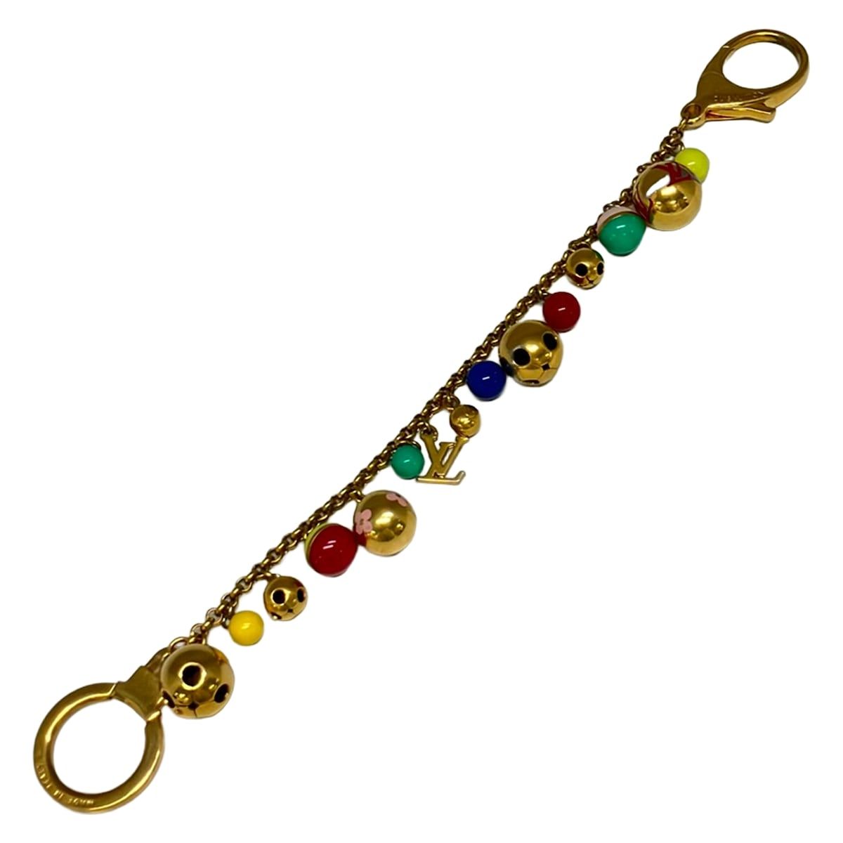 Louis Vuitton Key Holder Porte Cles Chenne Gruro Gold Multicolor