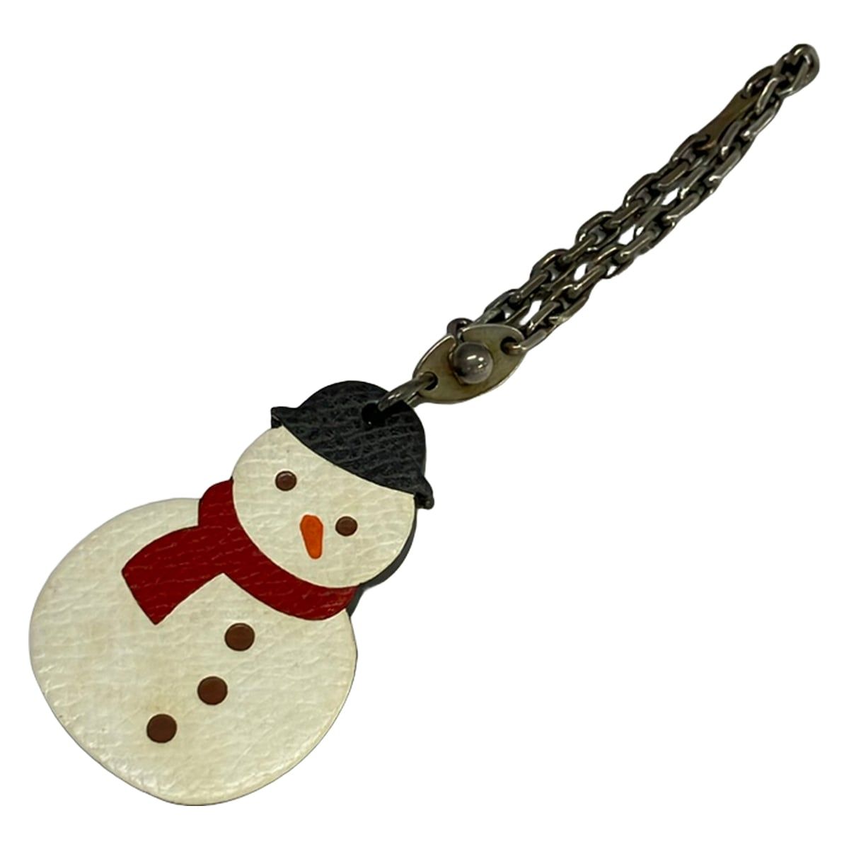 Hermes Key Holder White Snowman