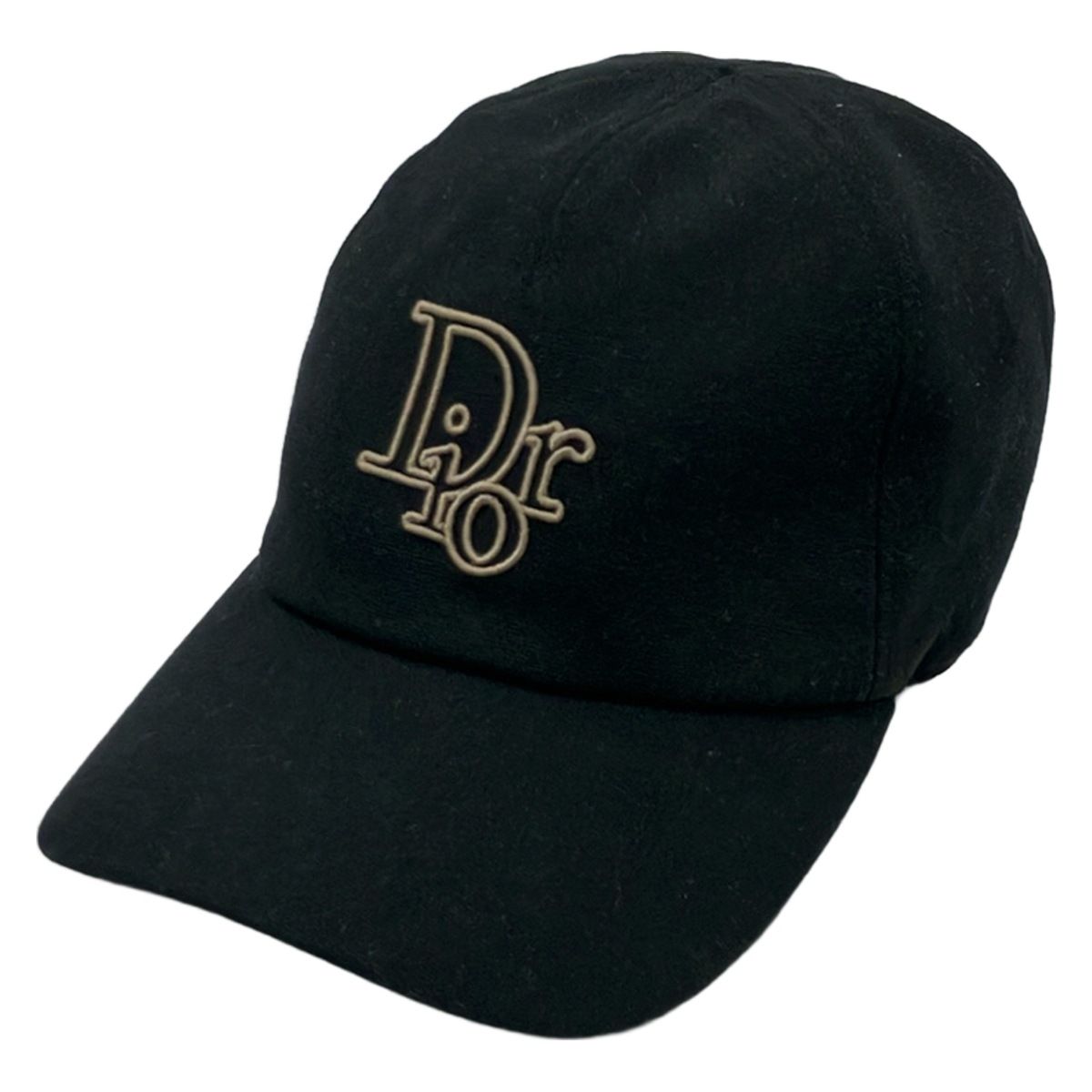 Dior Cap S Black Embroidery Oblique Cotton