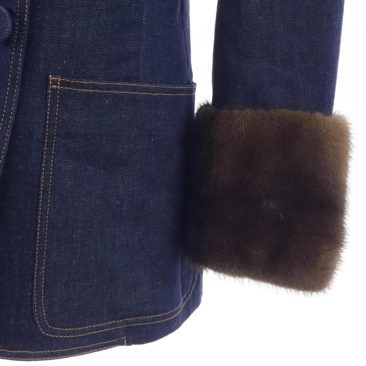 Fendi Denim Jacket Navy — view 7