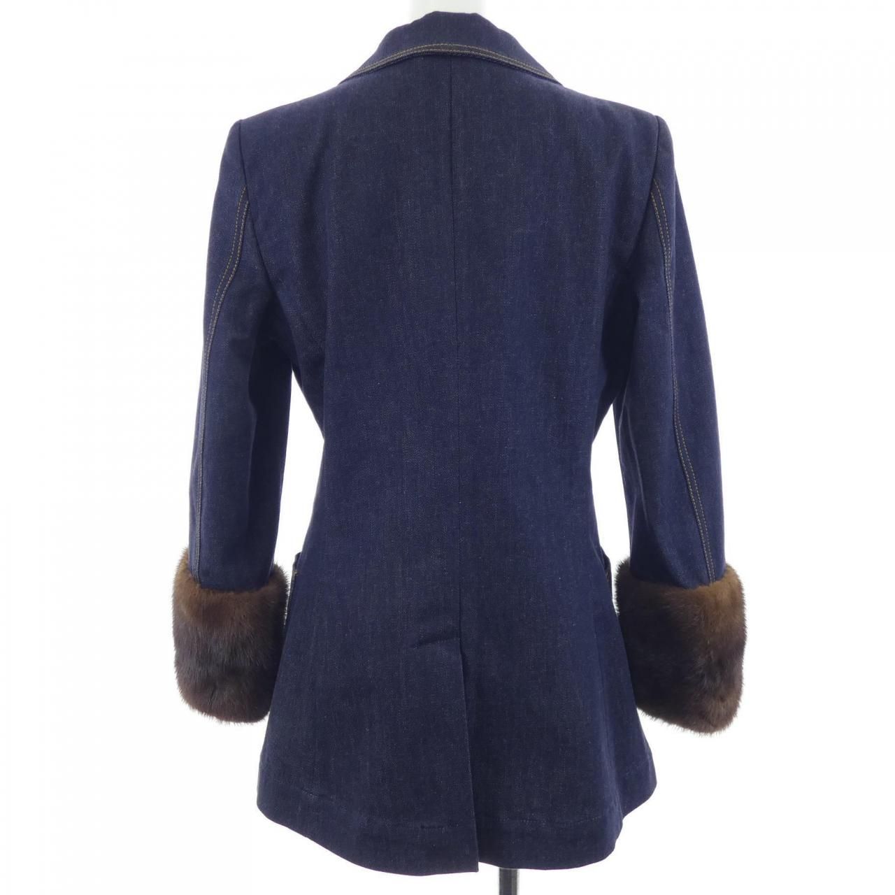 Fendi Denim Jacket Navy — view 2