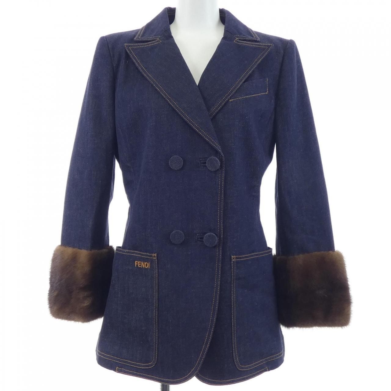 Fendi Denim Jacket Navy