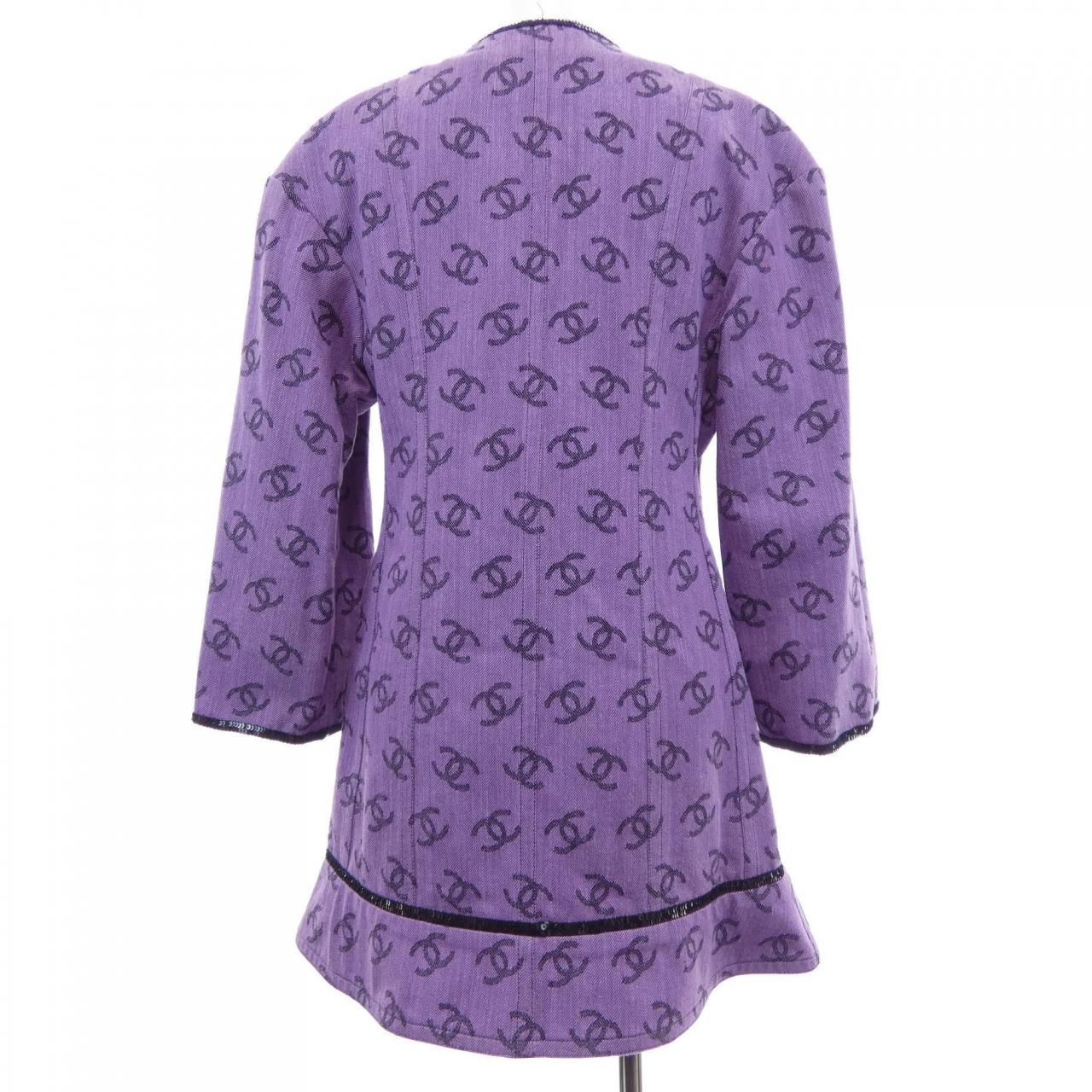 Chanel Collarless Jacket Purple — view 2