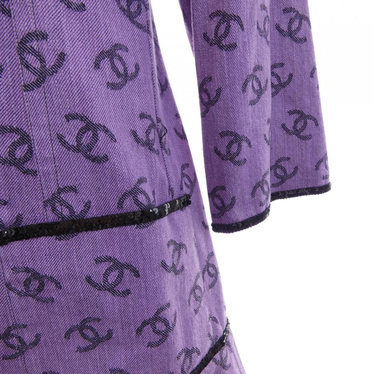 Chanel Collarless Jacket Purple — view 7