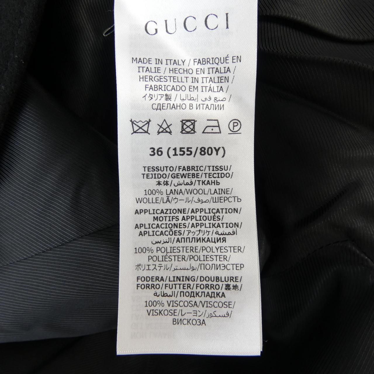 Gucci Double Embroidered Zag Coat — view 3