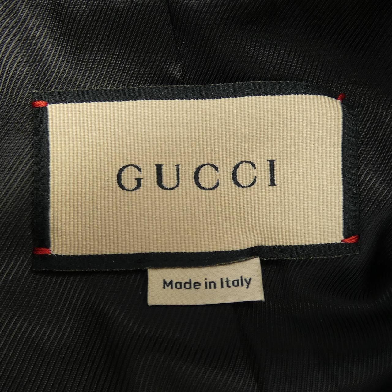 Gucci Double Embroidered Zag Coat — view 4