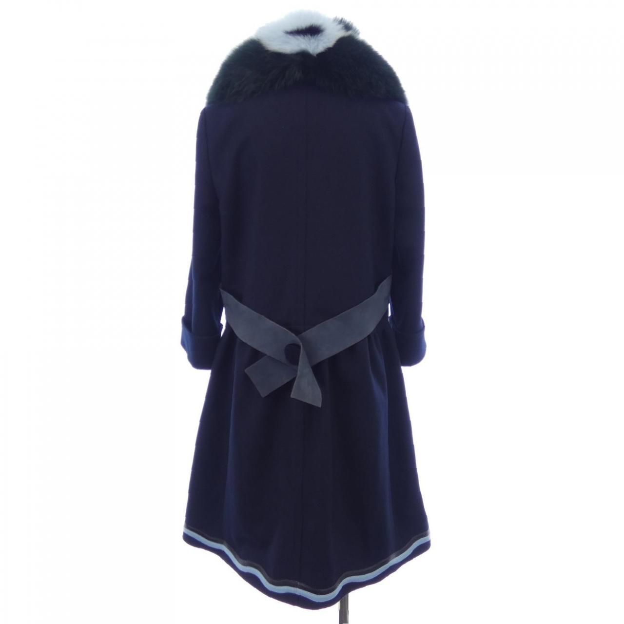 Fendi Coat Navy — view 2