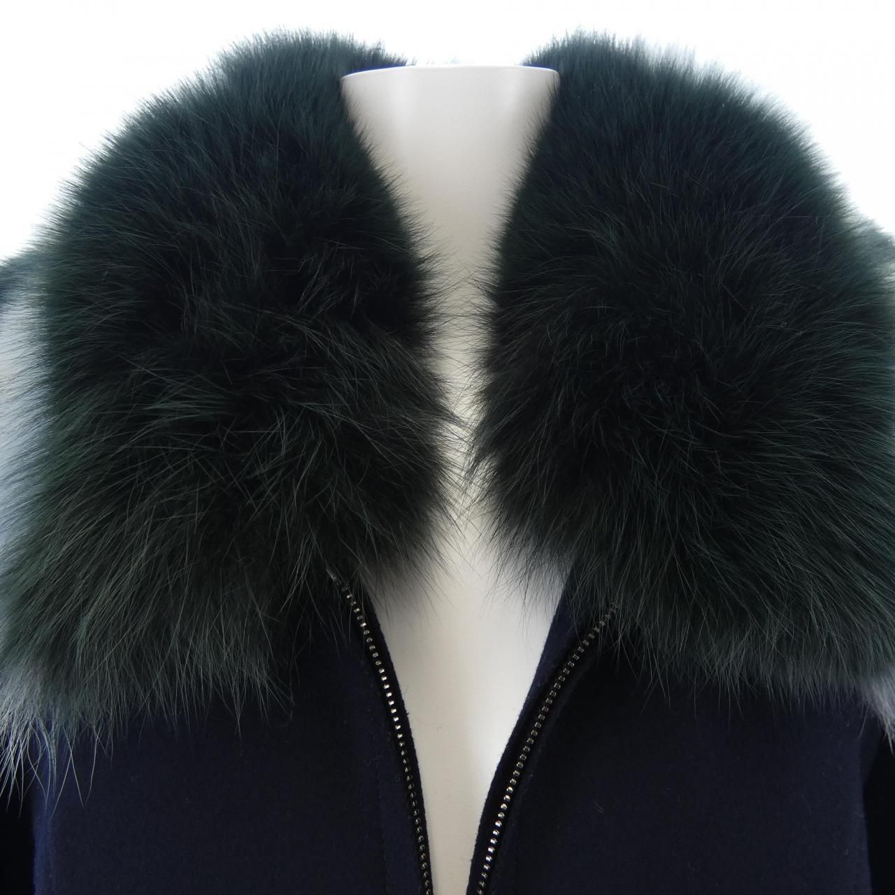 Fendi Coat Navy — view 6