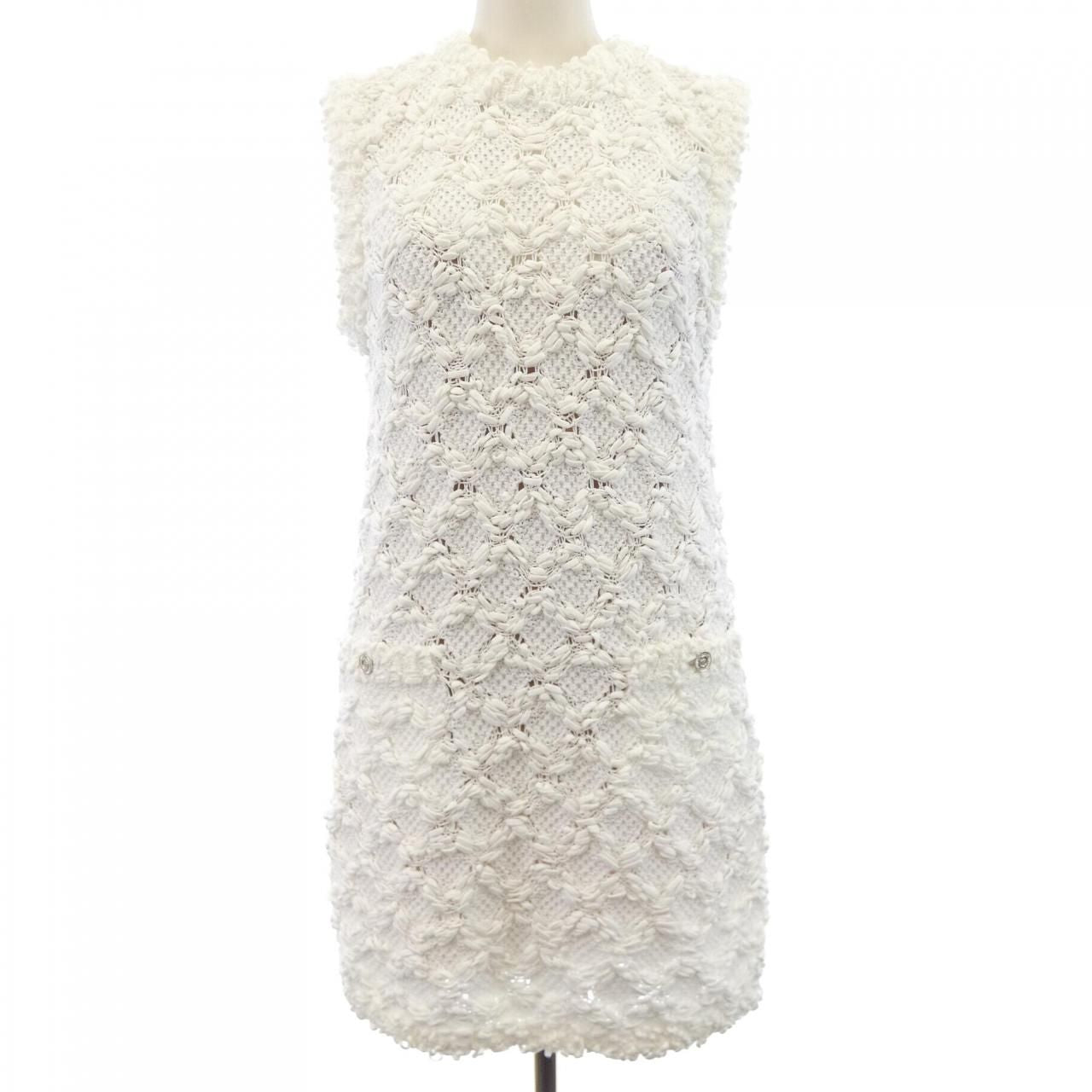 Chanel Look Dress White