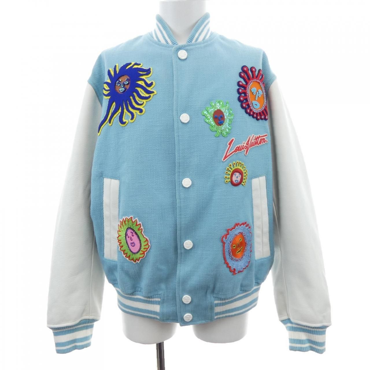 Louis Vuitton LV Yk Embroidered Face Varsity Jacket Yayoi Kusama