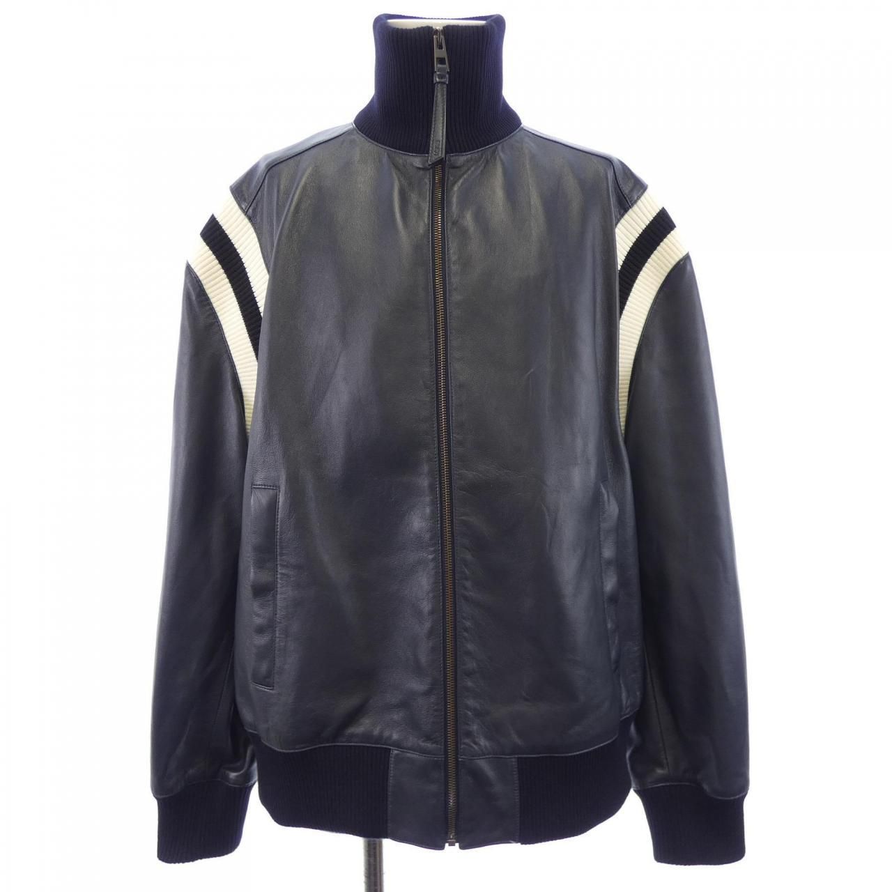 Loewe Leather Jacket Navy