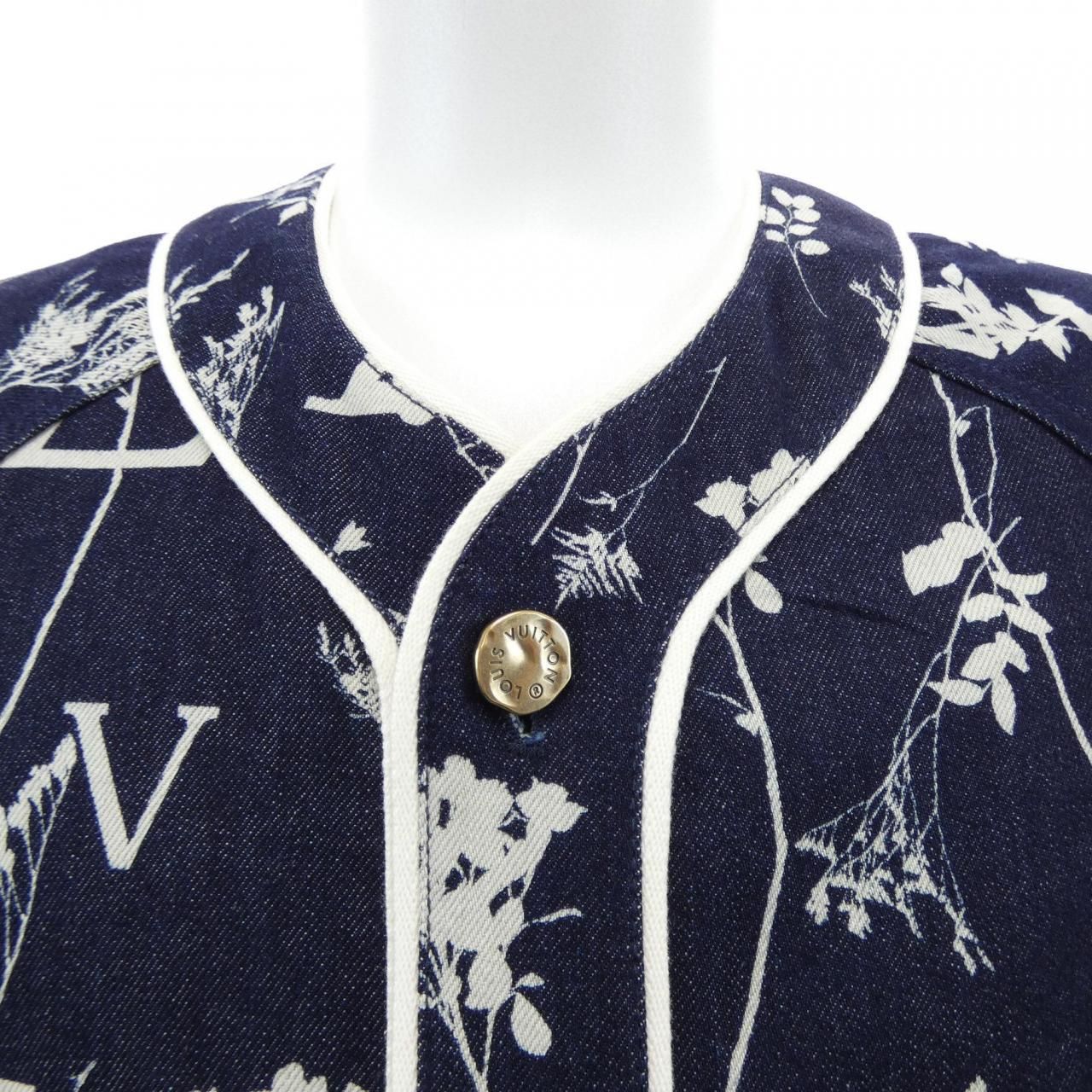 Louis Vuitton LV Leaf Denim Baseball Shirt — view 5