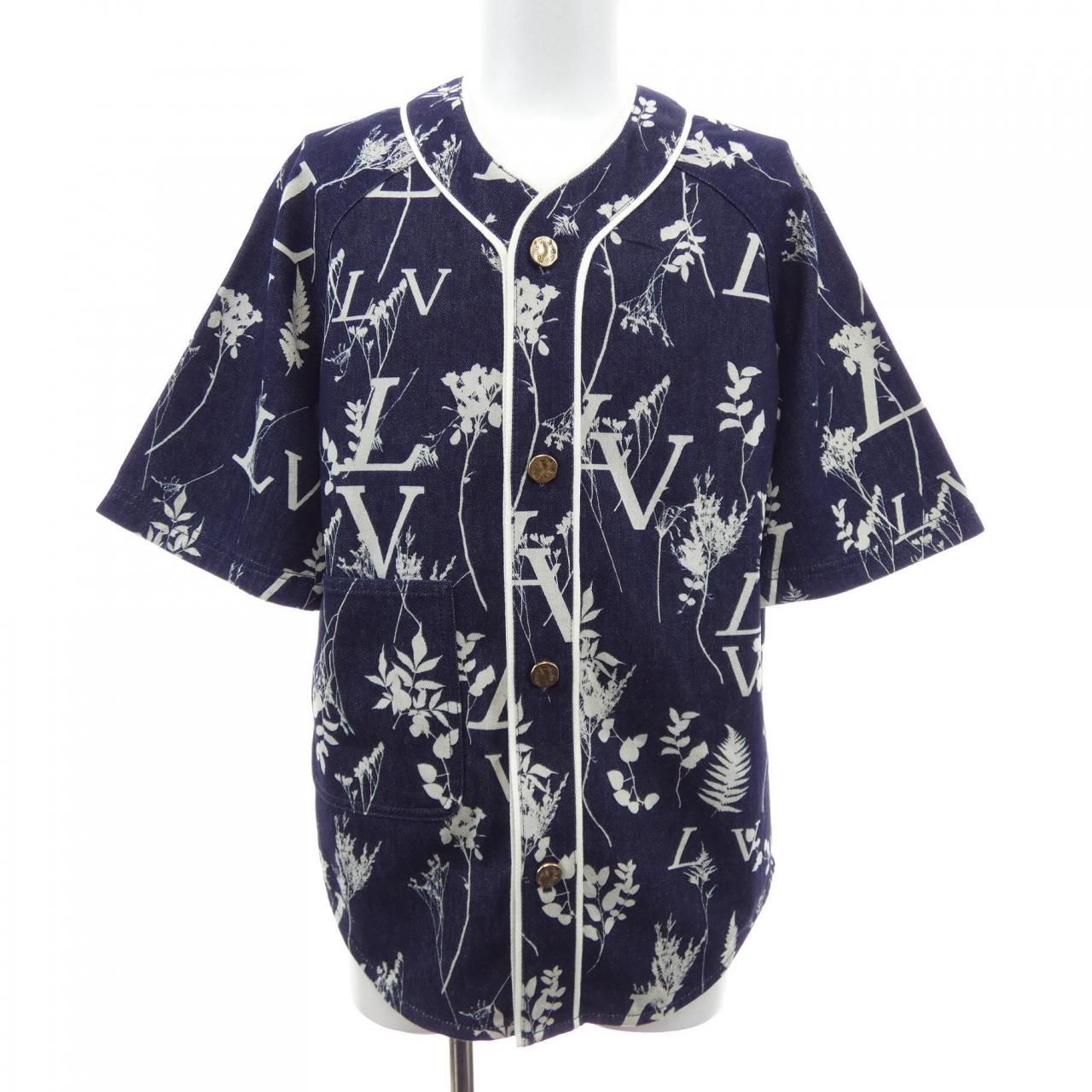 Louis Vuitton LV Leaf Denim Baseball Shirt