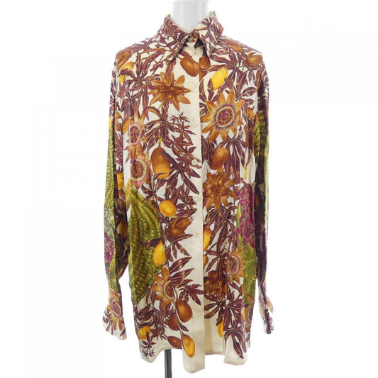 Hermes Vintage Passiflores Twill Reine Shirt
