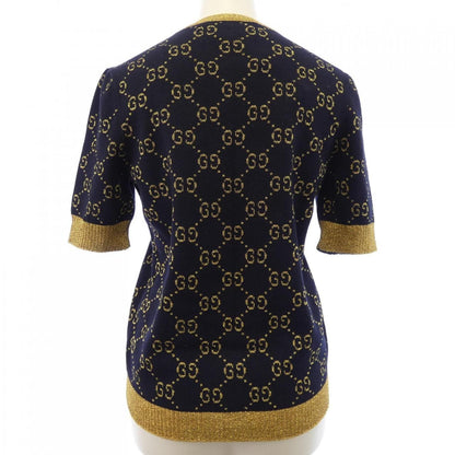 Gucci GG Cotton Lame Fabric Top Knit Sweater — view 2