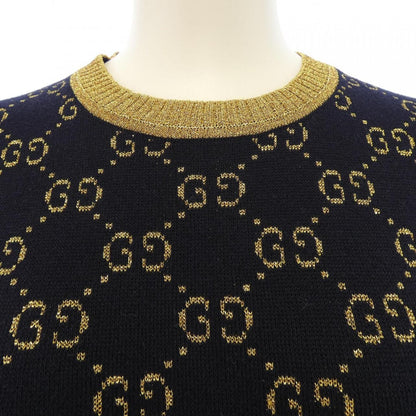 Gucci GG Cotton Lame Fabric Top Knit Sweater — view 6