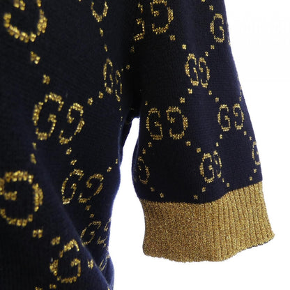 Gucci GG Cotton Lame Fabric Top Knit Sweater — view 7
