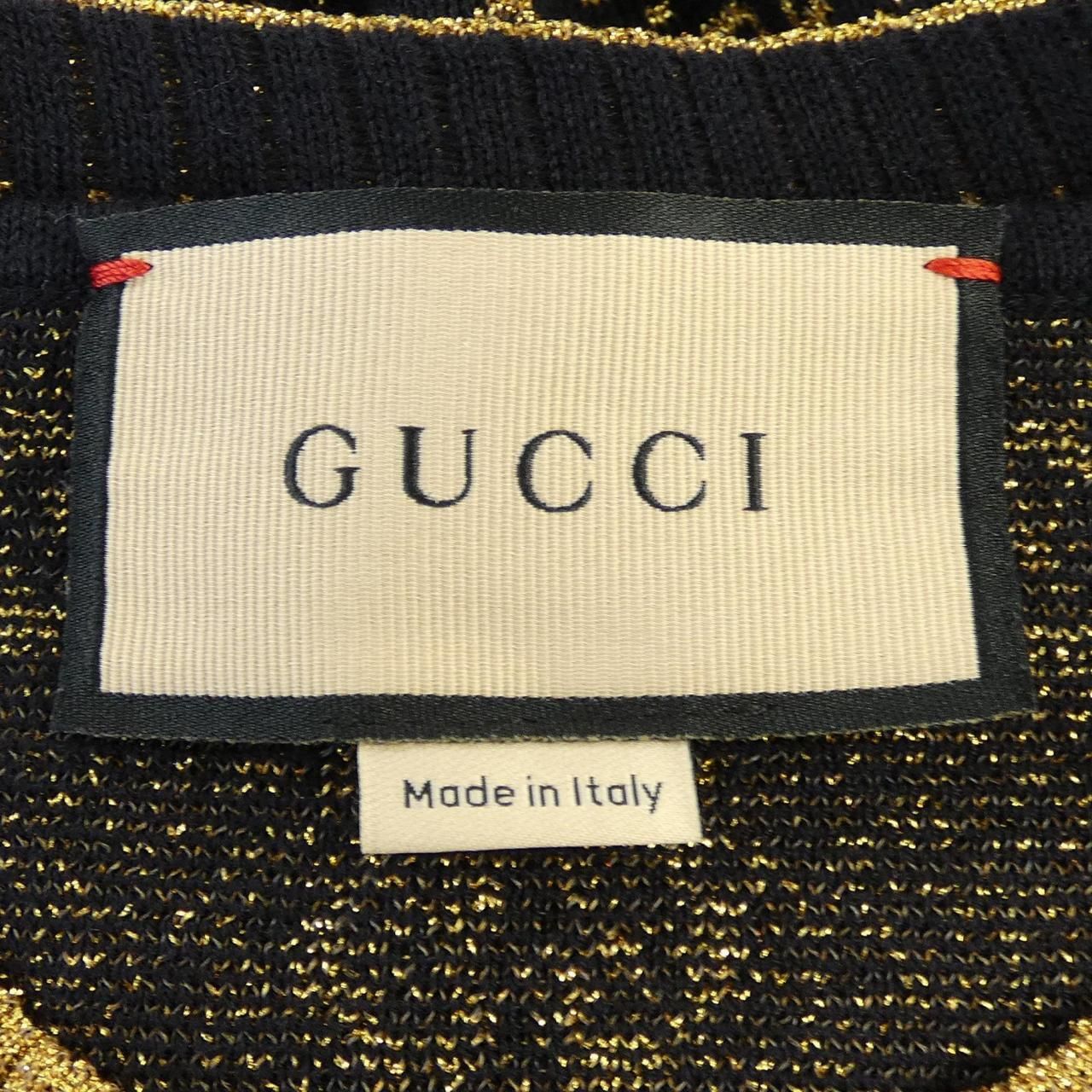 Gucci GG Cotton Lame Fabric Top Knit Sweater — view 5