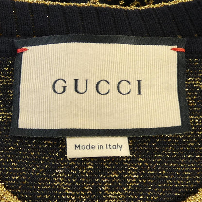 Gucci GG Cotton Lame Fabric Top Knit Sweater — view 5