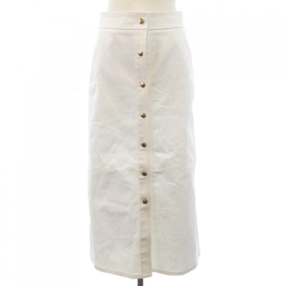 Louis Vuitton Cotton Gabardine Button Down Midi Skirt