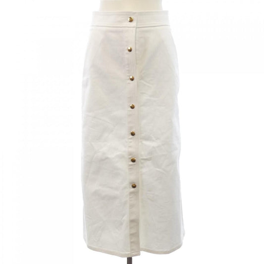 Louis Vuitton Cotton Gabardine Button Down Midi Skirt