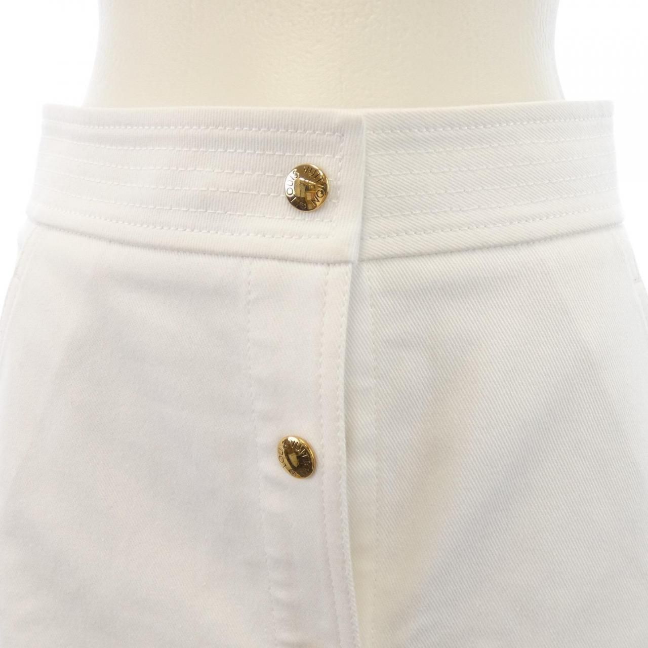 Louis Vuitton Cotton Gabardine Button Down Midi Skirt — view 5