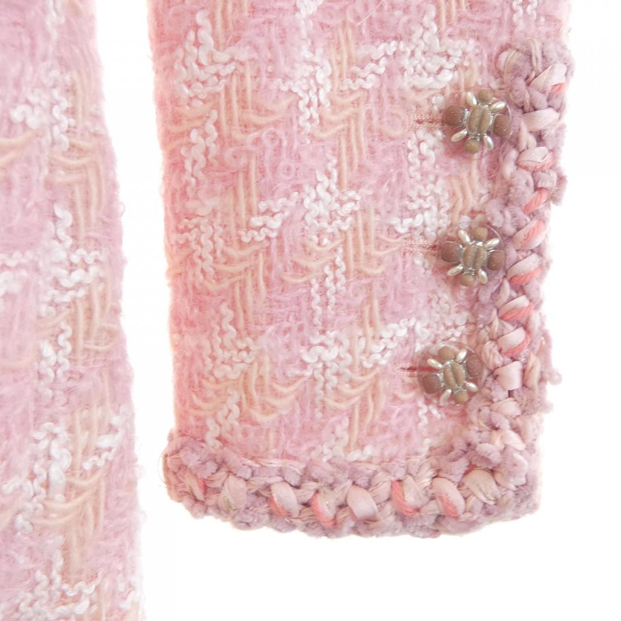 Chanel Collarless Jacket White — view 6