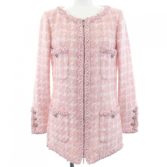 Chanel Collarless Jacket White